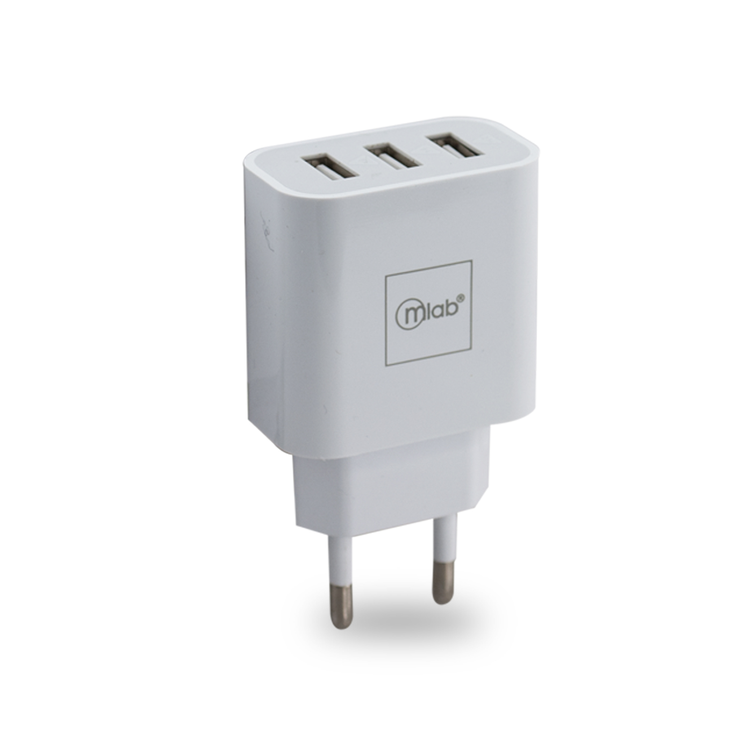 Cargador De Pared Certificado 3 Puertos Usb 220V Blanco 1