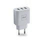 Cargador De Pared Certificado 3 Puertos Usb 220V Blanco - Miniatura 1