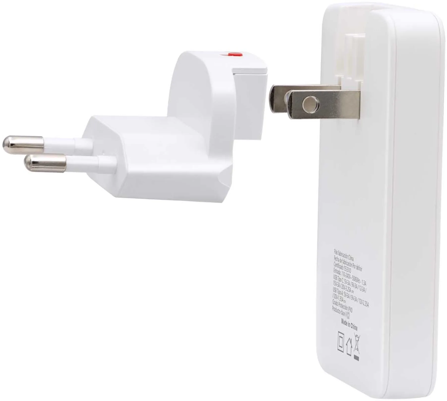 Cargador De Pared Rapido 65W Qc668 Usb A Tipo C Philco 1