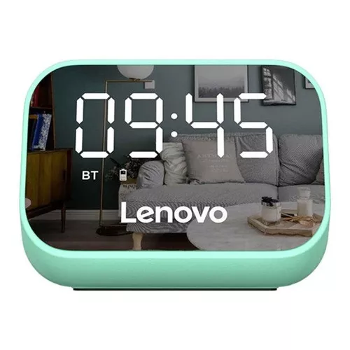 Parlante Bluetooth Lenovo Ts13 Reloj Despertador Digital Green 1