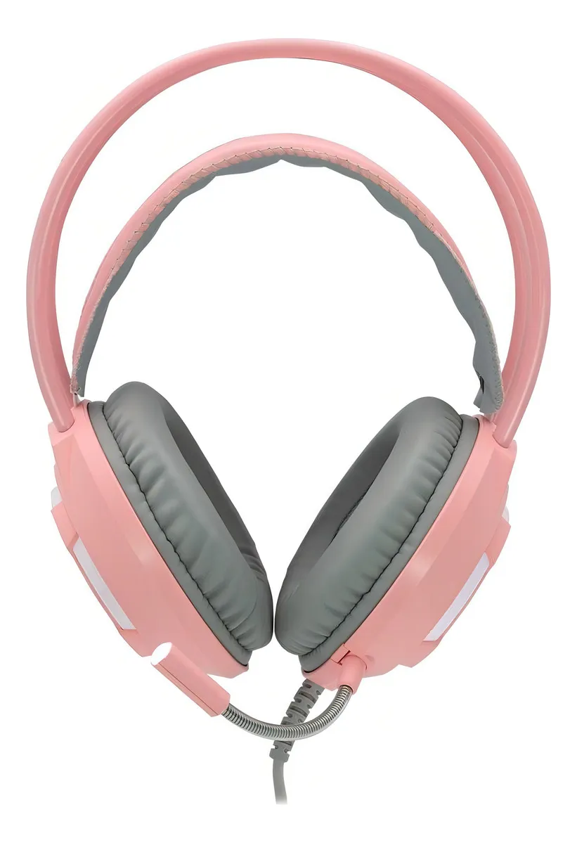 Audifonos Gamer Monster Girl Warm Color Rosado 2