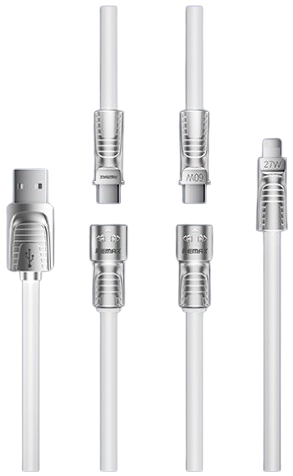 Cable De Carga Rápida Rc-C168 60W White 4 En 1 Remax  1