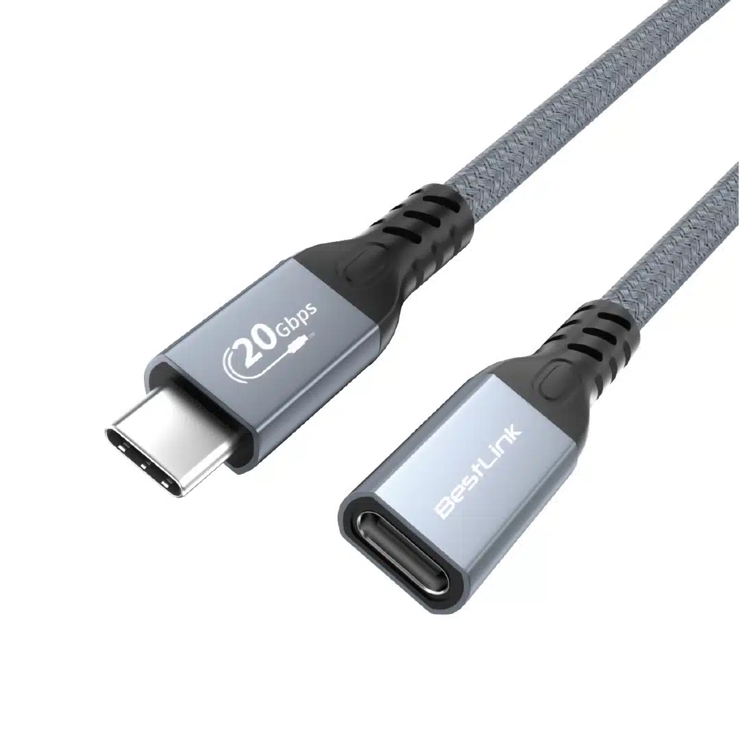 Cable Extesion Usb Tipo C A C Macho Hembra C/Rapida 100W 4K Bestlink 1