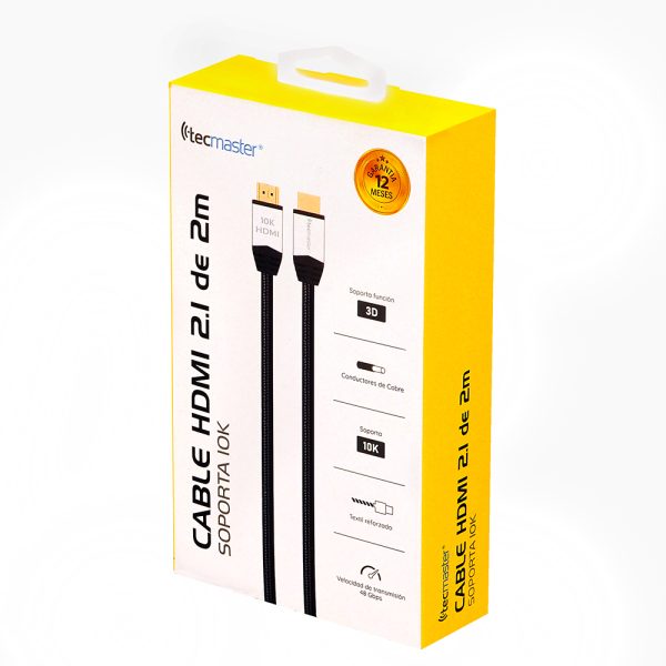 Cable Hdmi 2.1 8K 2M Tecmaster Reforzado 4
