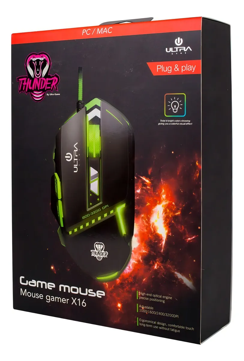 Mouse Gamer X16 Pc Utx00X16 Ultra 1