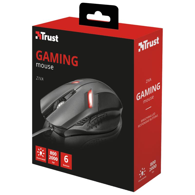Mouse Gamer Trust Ziva 2000 Dpi 4