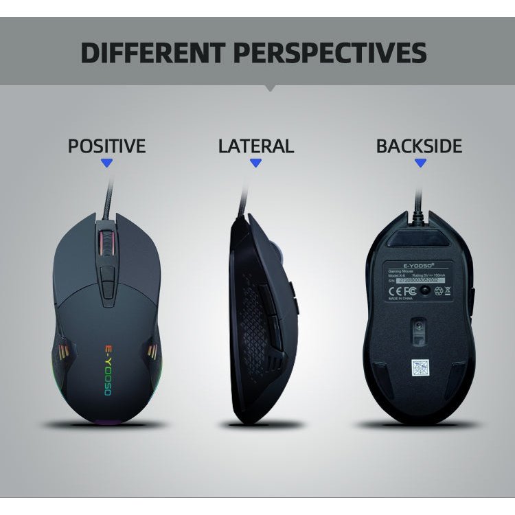 Mouse Gamer X-6 E-Yooso 5