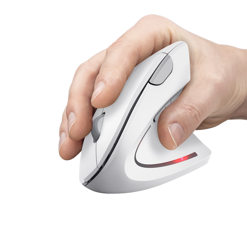 Mouse Inalambrico Ergonomico Recargable 25132 Blanco Verto Trust 5
