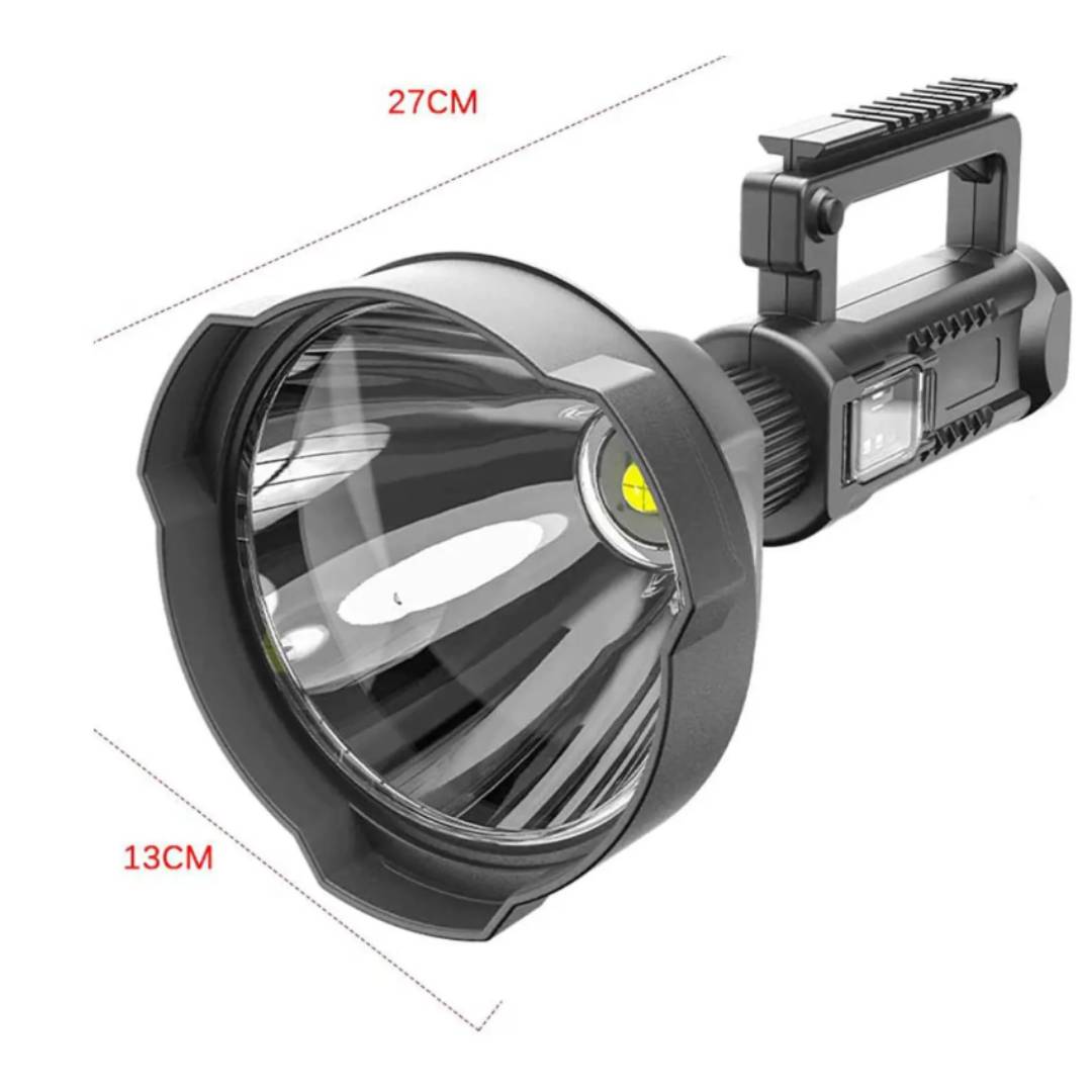 Linterna Led Largo Alcance Recargable Usb/C Con Trípode Tecnolab 2