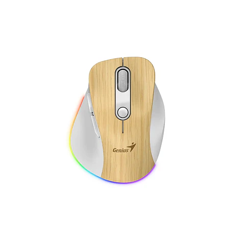 Mouse Inalámbrico Genius Mini Ergo 9000S Pro, Color Madera