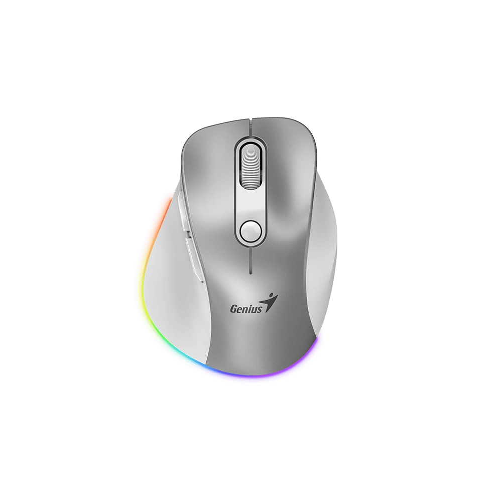 Mouse Inalámbrico Genius Mini Ergo 9000S Pro, Color Plata 3