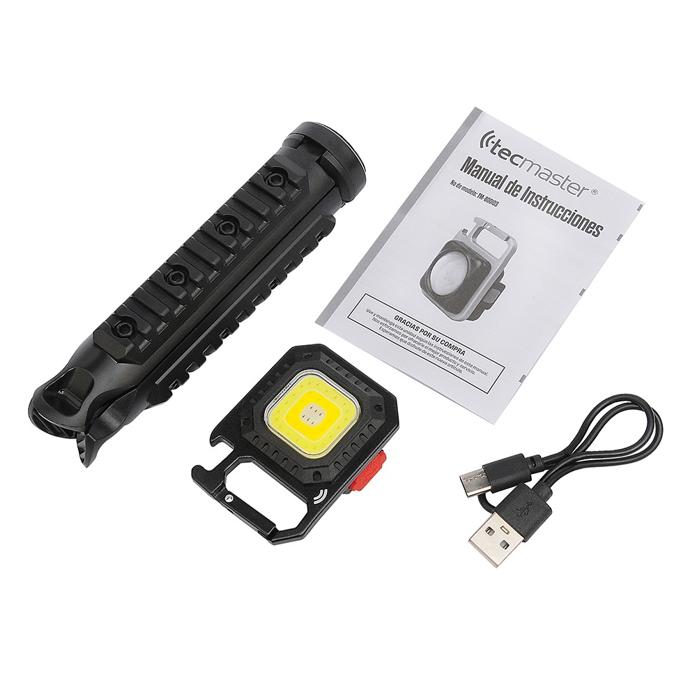 Linterna Mini Ligth Recargable Tipo C Outdoor Tm-800103 Tecmaster 11