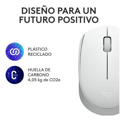 Mouse Inalambrico Logitech M170 Blanco 9