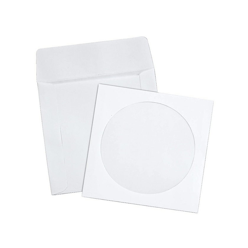 Pack 100 Unid. Sobre Blanco Cd/Dvd Con Ventana 3
