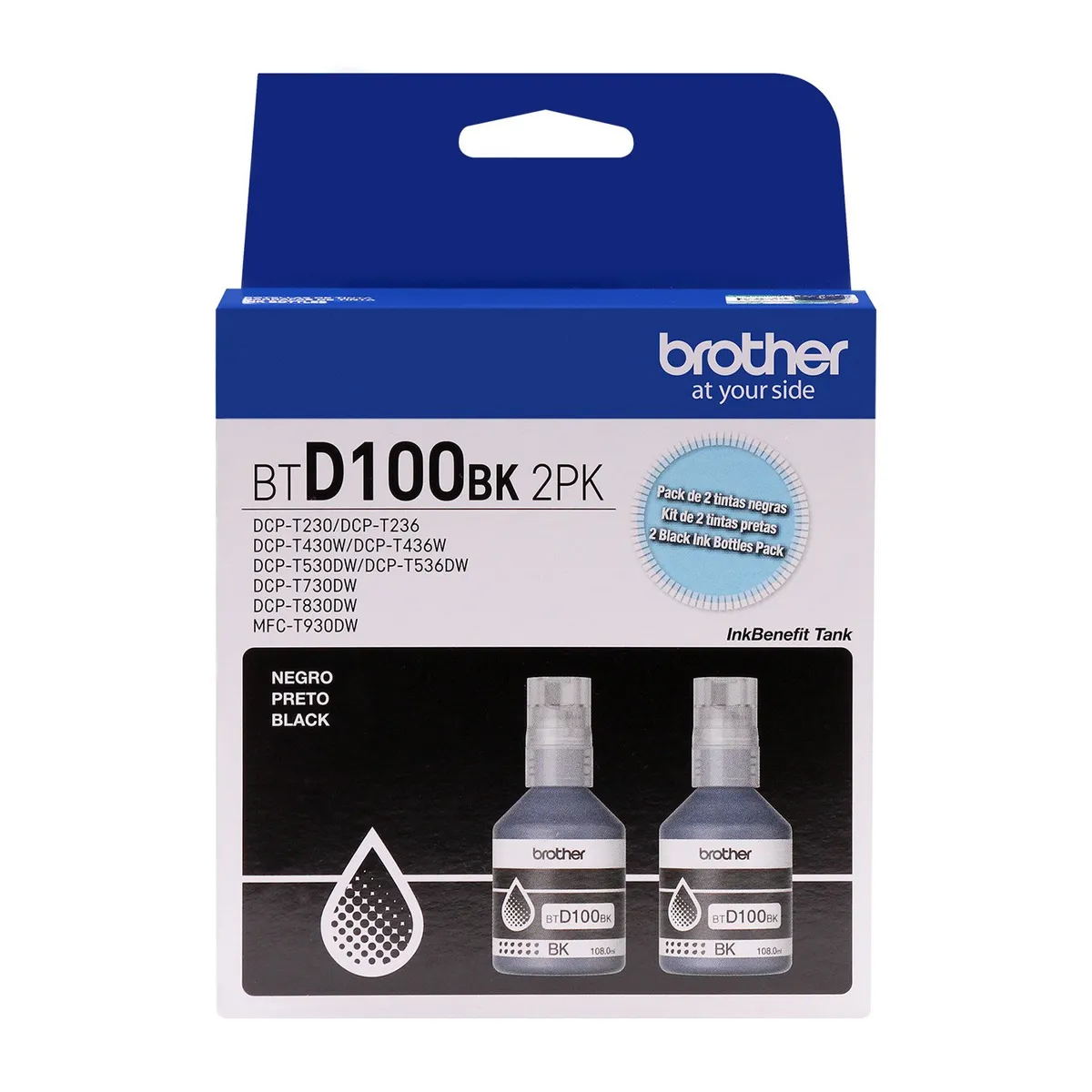 Pack Tinta Original Btd100 Black Brother 3