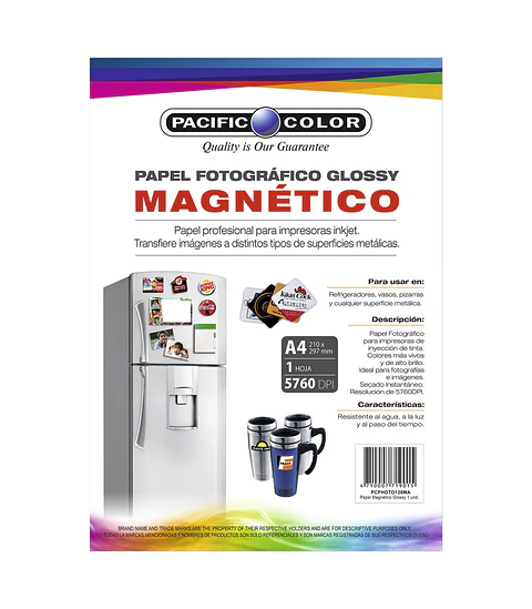 Papel Glossy Photo Paper Magnetic De 120Gr De 1 Hoja