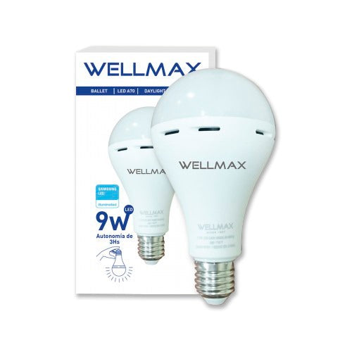 Ampolleta Led Ballet A60 9W Blanco-Frio Wellmax 2