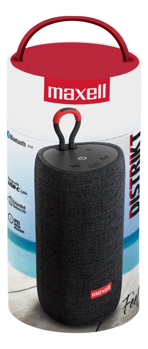 Parlante Bluetooh Distrikt Black Maxell 1