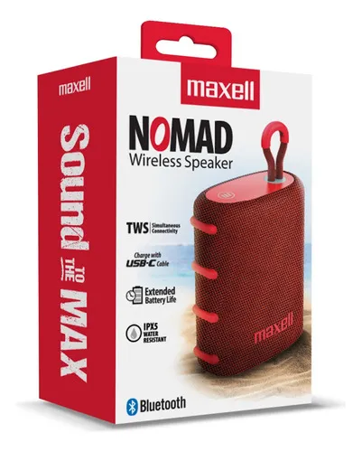 Parlante Bluetooh Nomad Red Maxell 1