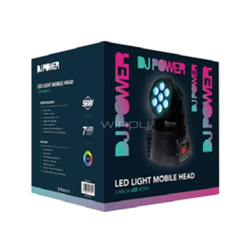 Cabeza Móvil Led Dmx Cm070 Rítmica 56W  Dj Power 3