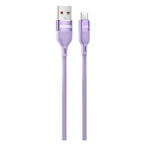 Cable Data Lyoncal 2.4A Usb  A Micro Fast Charging Rc-C135 Purple Remax