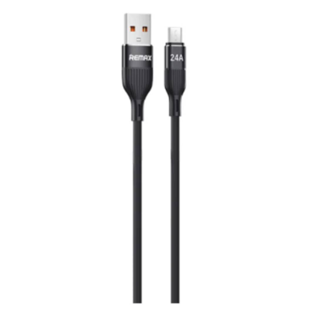 Cable Data Lyoncal 2.4A Usb A Micro Fast Charging Black Rc-C135 Remax  1