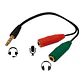 Cable De Audio 3,5Mm Macho A Micrófono Y Audífono. - Miniatura 2