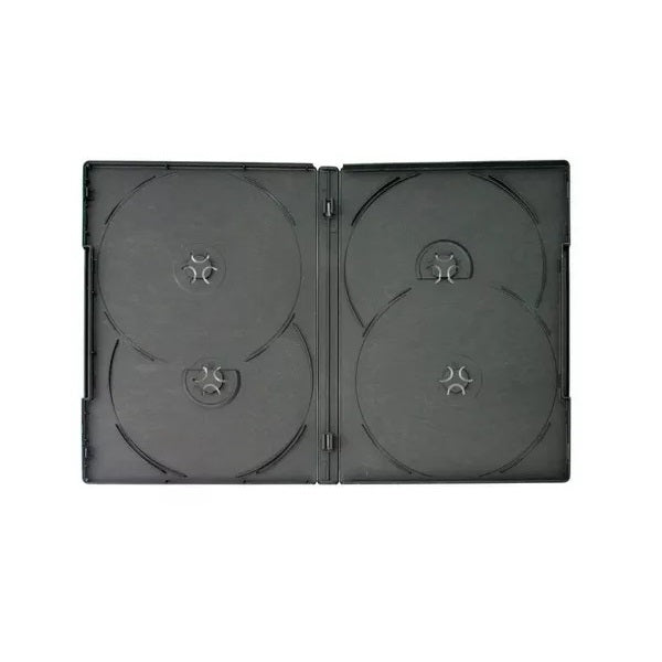 Caja Dvd 4 Discos Negra 14Mm 2