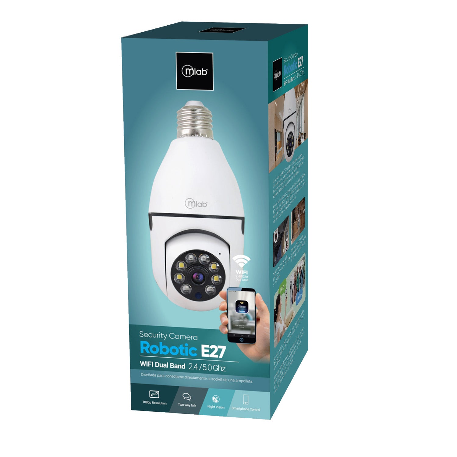 Camara Ip Robotic E27 Wifi Mlab 4