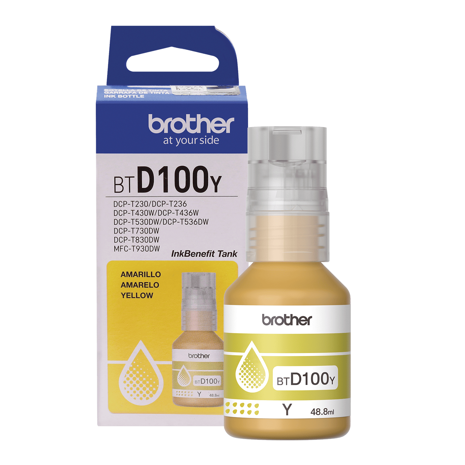 Tinta Original Brother Btd100 Yellow 1