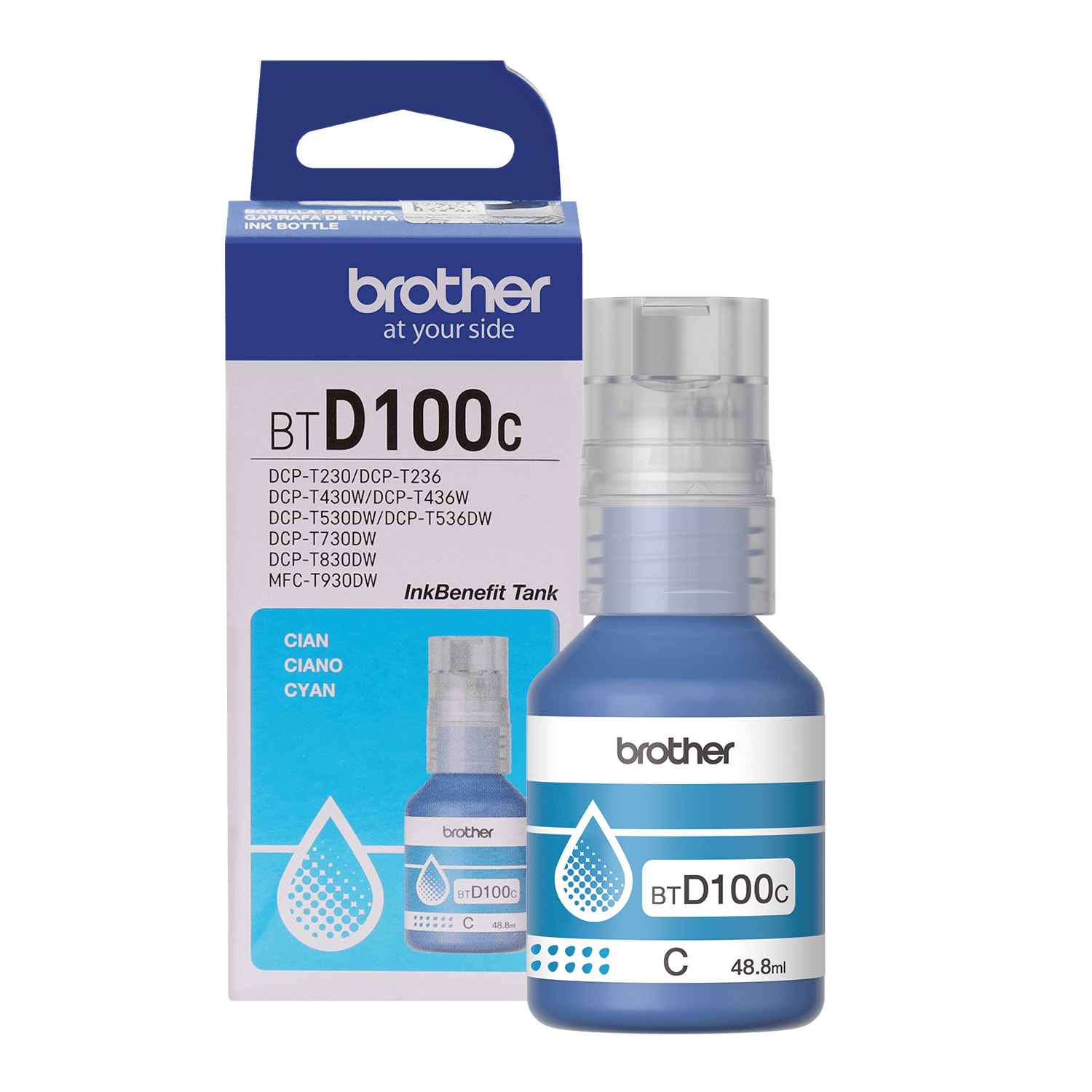 Tinta Original Brother Btd100 Cian 1