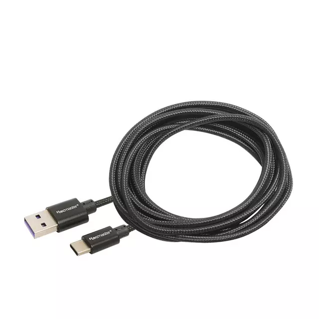 Cable Tipo C Usb 2.5 Mts Tm-200506-Bk Tecmaster 2