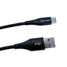 Cable Tipo C A Usb A Qc 3.0 2,5Mts Negro Tm-200562 3