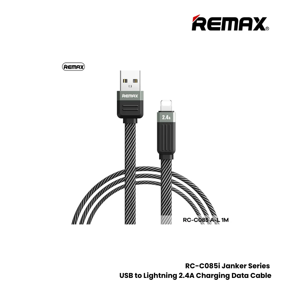 Cable Usb A Lightning Rc-085 1Mt 3A Black Remax  1