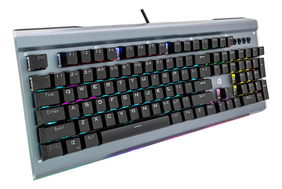 Teclado Gamer Hp Gk520 Mecánico Rgb   1