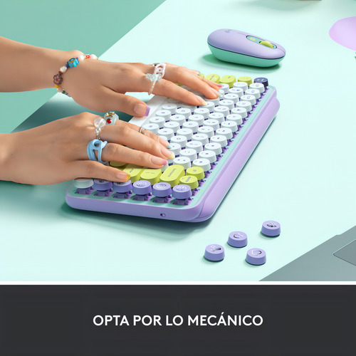 Teclado Mecanico Logitech Pop Keys Menta Emojis Day Dream Color Del Teclado Daydream Idioma Español España Español Latinoamérica 4