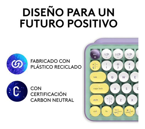 Teclado Mecanico Logitech Pop Keys Menta Emojis Day Dream Color Del Teclado Daydream Idioma Español España Español Latinoamérica 5