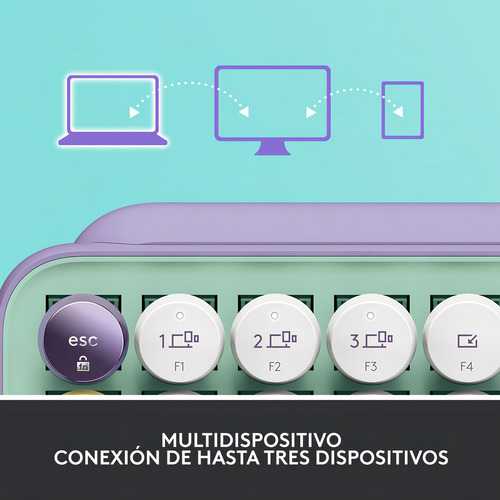 Teclado Mecanico Logitech Pop Keys Menta Emojis Day Dream Color Del Teclado Daydream Idioma Español España Español Latinoamérica 8
