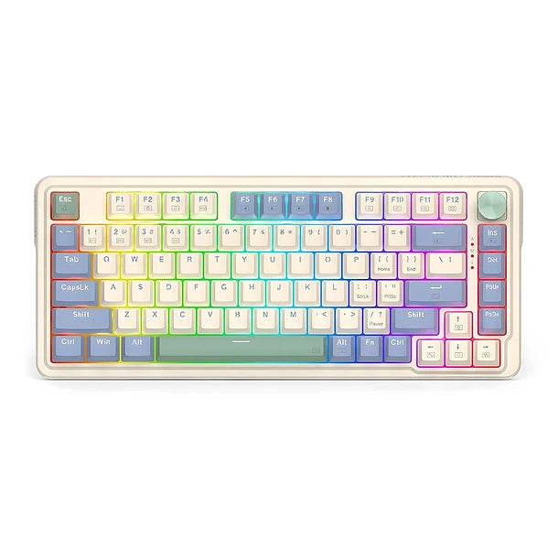 Teclado Mecánico Redragon Ucal Pro K673 Rgb Inalámbrico Beige Sw Red 4