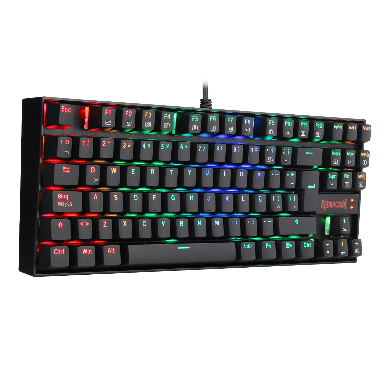 Teclado Mecánico Redragon Kumara K552 Rgb Switch Red 5