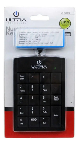 Teclado Numérico K200 Usb Ultra Teclado Negro 1