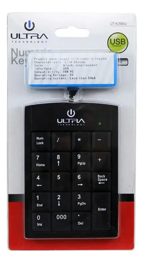 Teclado Numérico K200 Usb Ultra Teclado Negro