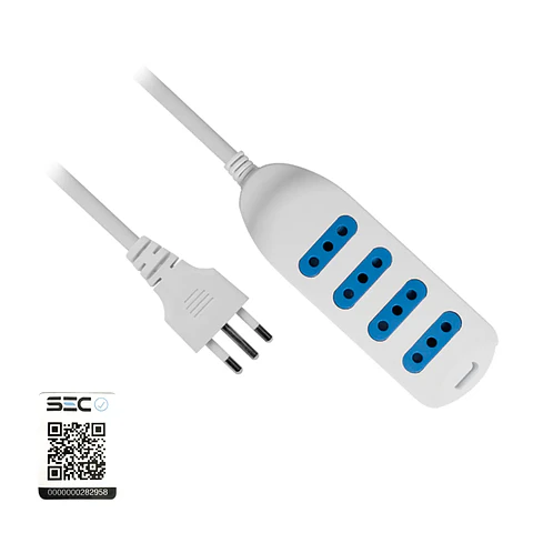 Alargador 1.5 Mt 4Posic.Blanco Philco