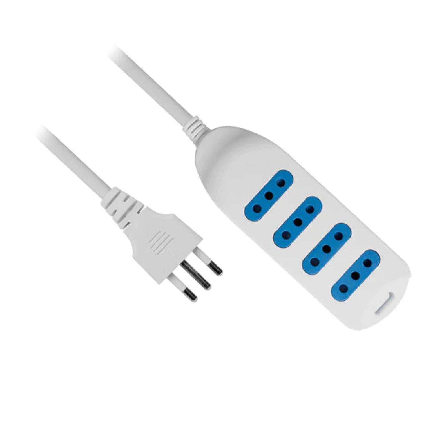 Alargador Multiple 4 Entrada Blanco Philco 3Metros 1