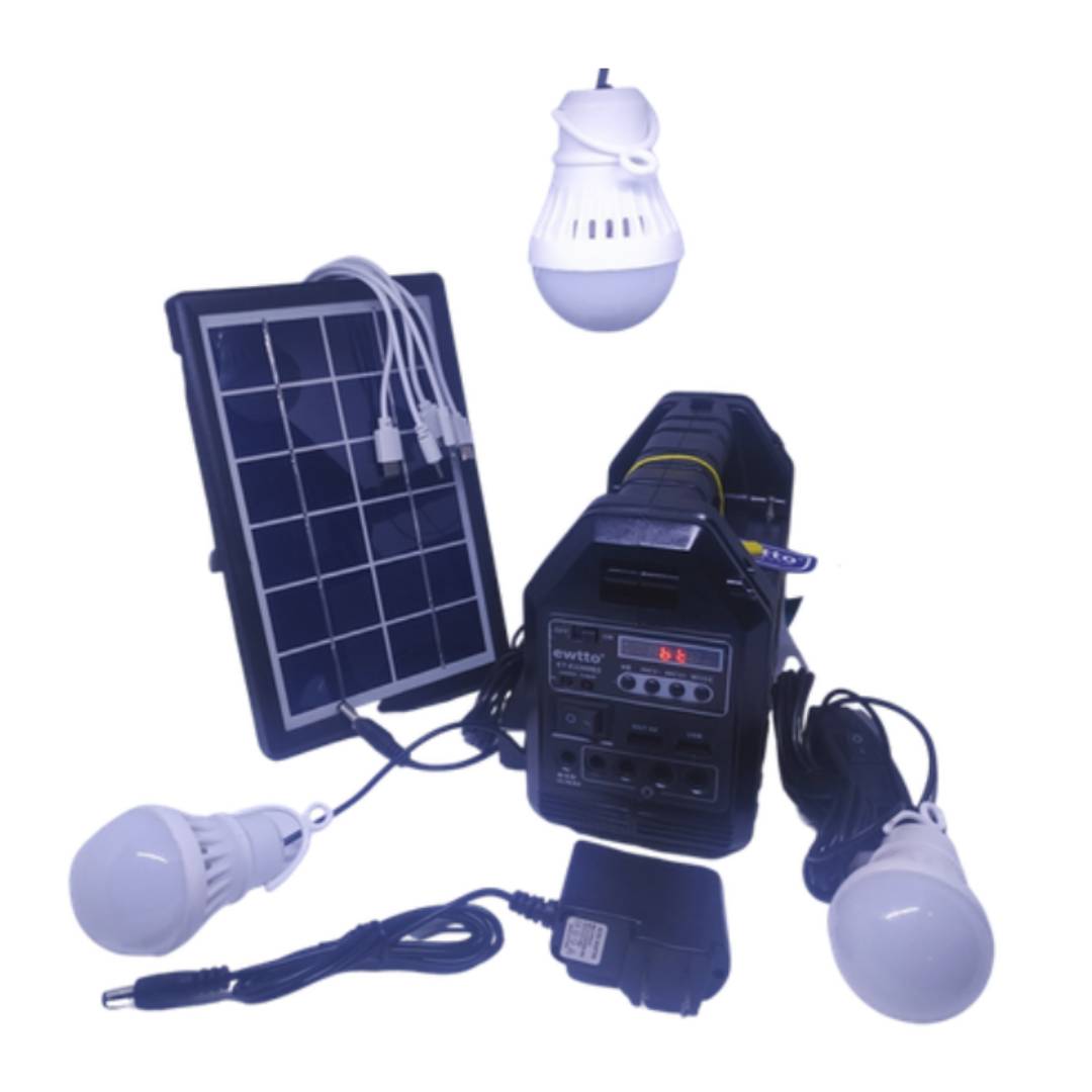 Radio Kit Emergencia Bt/Sd/Usb/Fm Panel Solar Te-E2269Bs Ewtto 1