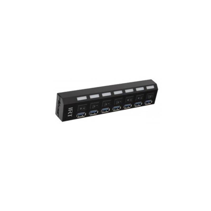 Hub 3.0 7 Usb Hi-Speed 480Mbps Con Interruptores Irt 1