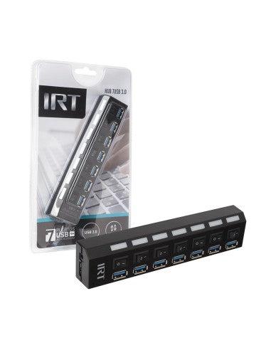 Hub 3.0 7 Usb Hi-Speed 480Mbps Con Interruptores Irt 2