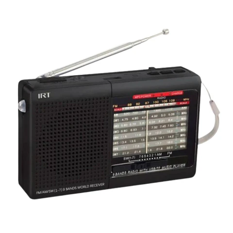 Radio Portátil Am/Fm/7Sw/Usb Irt Rp9B01N