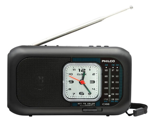Radio Solar De Emergencia Bt-Am/Fm/Sw Philco Icx66 Negro Negro 2