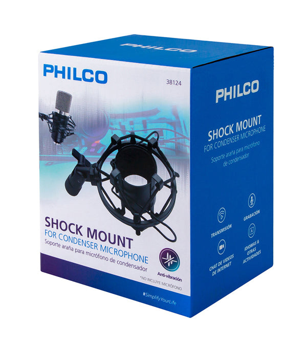 Soporte Para Micrófono Studio Anti Vibración 38124 Philco 2